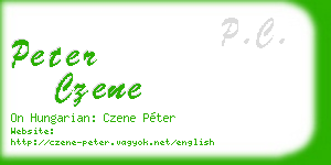 peter czene business card